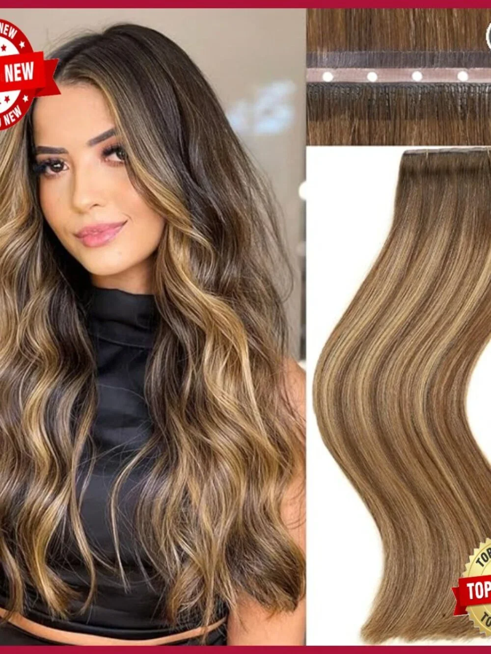 Butterfly Weft Human Hair Extensions 100g 7ps Double Invisible Remy Hair